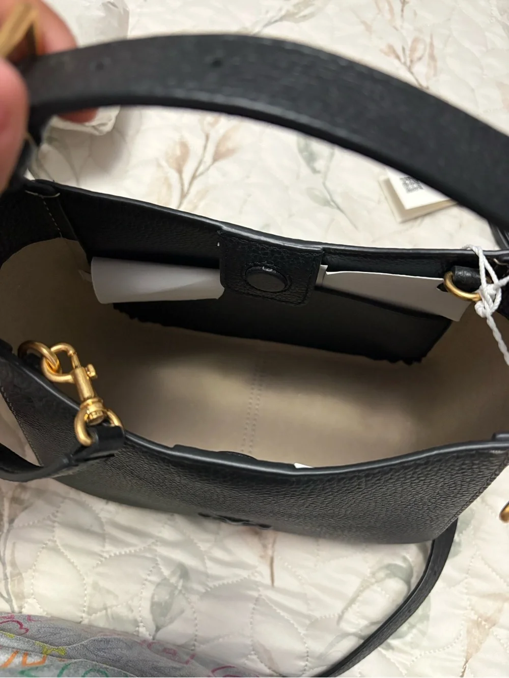 Black Leather Crossbody Bag